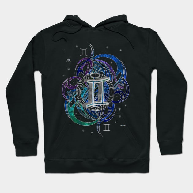 Gemini Zodiac Sign Air Element Hoodie by Nartissima